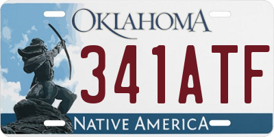 OK license plate 341ATF