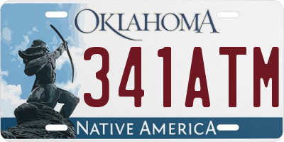 OK license plate 341ATM