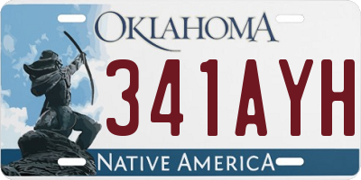 OK license plate 341AYH