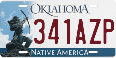 OK license plate 341AZP