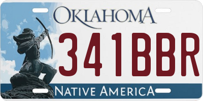 OK license plate 341BBR