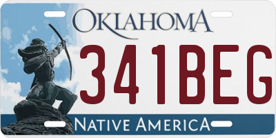 OK license plate 341BEG