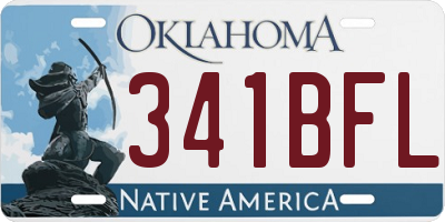 OK license plate 341BFL