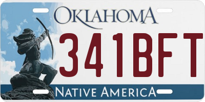 OK license plate 341BFT
