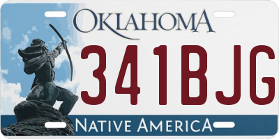 OK license plate 341BJG