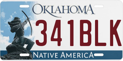 OK license plate 341BLK