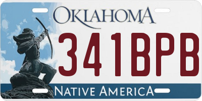 OK license plate 341BPB