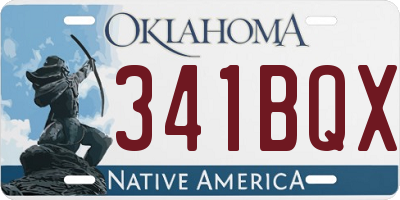 OK license plate 341BQX