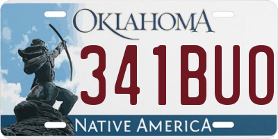 OK license plate 341BUO