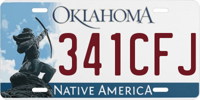 OK license plate 341CFJ