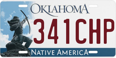 OK license plate 341CHP