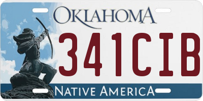 OK license plate 341CIB