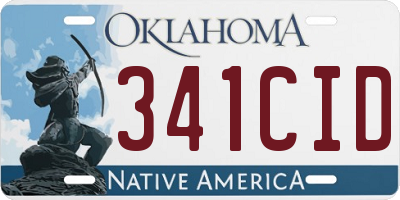OK license plate 341CID