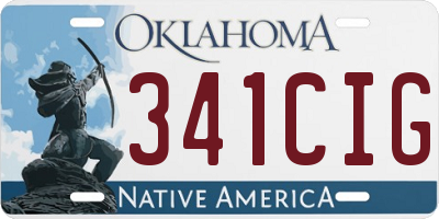 OK license plate 341CIG