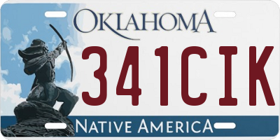 OK license plate 341CIK