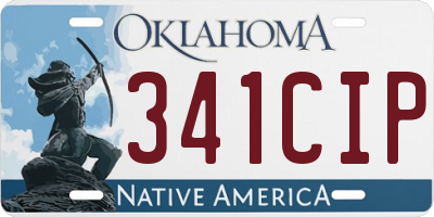 OK license plate 341CIP