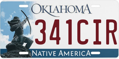 OK license plate 341CIR