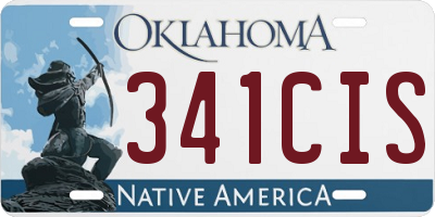 OK license plate 341CIS