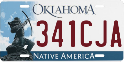 OK license plate 341CJA
