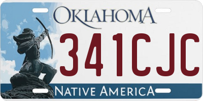 OK license plate 341CJC