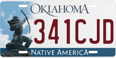 OK license plate 341CJD