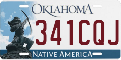 OK license plate 341CQJ