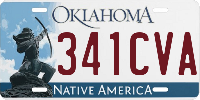 OK license plate 341CVA