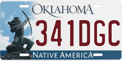 OK license plate 341DGC