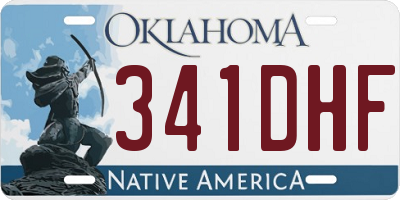 OK license plate 341DHF