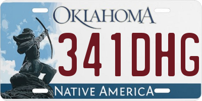 OK license plate 341DHG