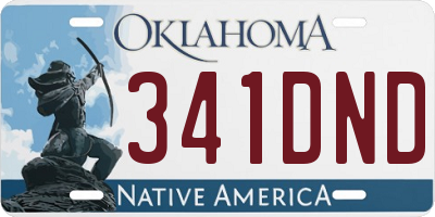 OK license plate 341DND