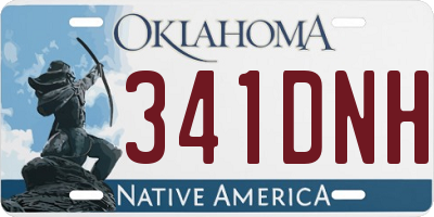 OK license plate 341DNH