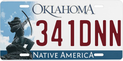 OK license plate 341DNN
