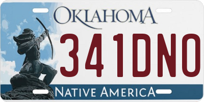 OK license plate 341DNO