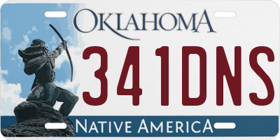 OK license plate 341DNS
