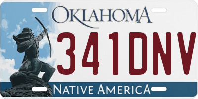 OK license plate 341DNV