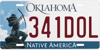 OK license plate 341DOL