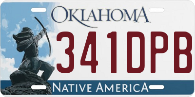 OK license plate 341DPB