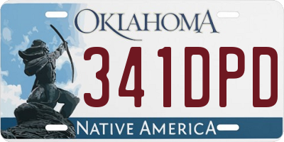 OK license plate 341DPD