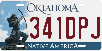 OK license plate 341DPJ