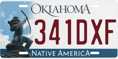 OK license plate 341DXF