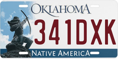 OK license plate 341DXK