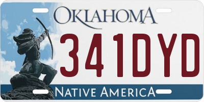 OK license plate 341DYD