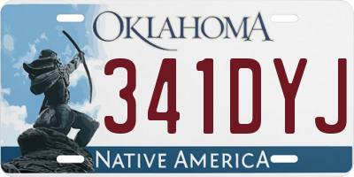 OK license plate 341DYJ