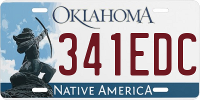 OK license plate 341EDC