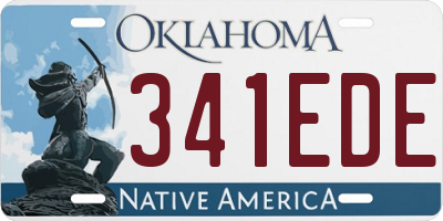 OK license plate 341EDE