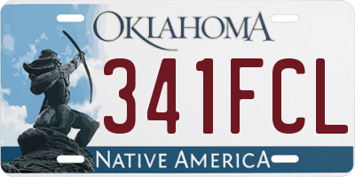 OK license plate 341FCL