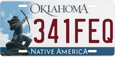 OK license plate 341FEQ