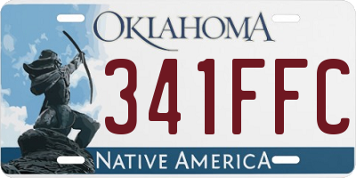 OK license plate 341FFC