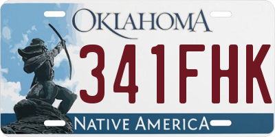 OK license plate 341FHK